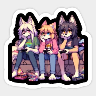 furry fandom - furryart anthro furry fandom Sticker